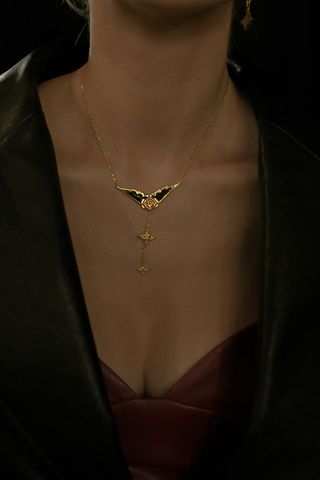 Колье Адара, серебро 925, позолота 18k 2