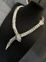 84062-Колье ЗМЕЯ крупная из стали, качество lux