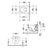 Duravit Darling 25490900001 Унитаз подвесной компакт 360х485 мм, с креплениями, вкл. крепление Durafix,с покрытием WonderGliss цвет белый
