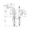 Hansgrohe Metris M71 14821800 Смеситель для кухни с выдвижным изливом и лейкой