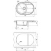 Lemark Lacha 9910058 Кухонная мойка 760 врезная овальная с крылом из кварцгранита цвет: Жасмин