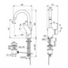 Ideal Standard Ceraflex B1716AA Смеситель для раковины с высоким изливом с донным клапаном
