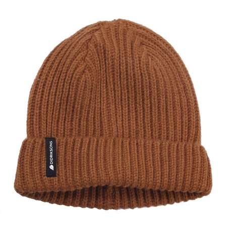 шапка Didriksons Nilson Knitted Leather brown