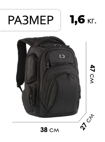 Картинка рюкзак городской Ogio Rev Black - 2
