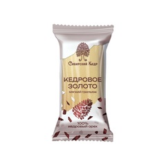 Кедровое золото мягкий грильяж батончик из цельного 100% кедрового ореха Сибирский Кедр 35 г/18 шт