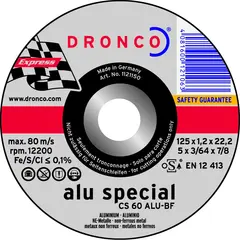 Абразивный отрезной диск СS 60 Alu 125х1,2 Dronco 1121150