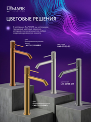 Смеситель для умывальника высокий Lemark LMF-2015S-BRG 