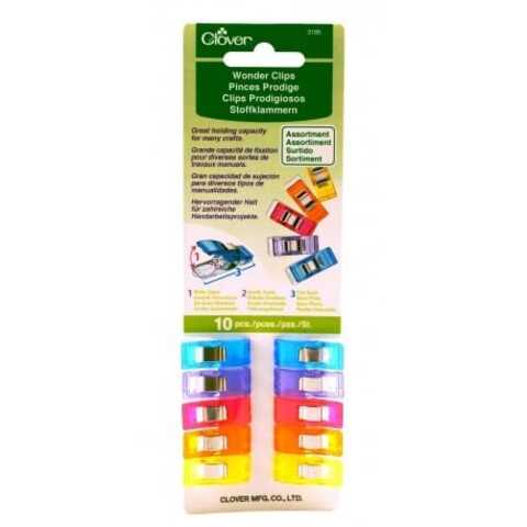 Клипсы для ткани Clover разноцветные 10 шт