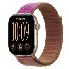 Умные часы Apple Watch Series 12 GPS, 46mm, Light Gold Aluminum Case with Magenta Sport Loop