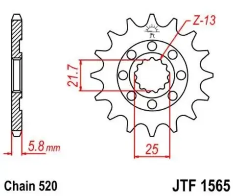 Звезда ведущая JTF1565 12