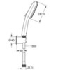GROHE Tempesta Cube 27588003 Набор с нерегулируемым держателем для душа, лейка 3 режима, 9,5 л/мин, шланг Relexaflex 1500 мм