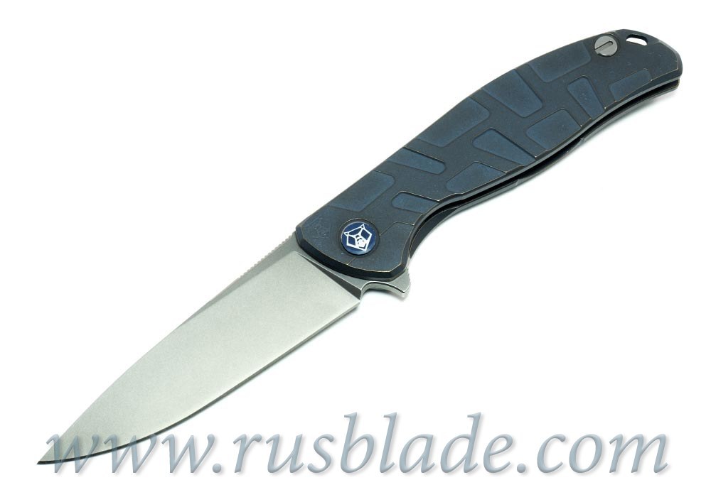 Shirogorov Flipper 95 М390 FS T-mode Blue Anodized - фотография 