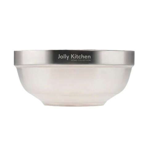 Миска Jolly Kitchen, нержавеющая сталь, двойные стенки, глубокая, 18 см