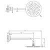 Gessi Origini 66148#149 Верхний душ 25см., с кронштейном, настенный ,защитой от известкового налета, цвет: Finox Brushed Nickel