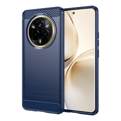 Чехол синего цвета с дизайном под карбон на Realme 14 Pro (Narzo 80 Pro), серия Carbon от Caseport