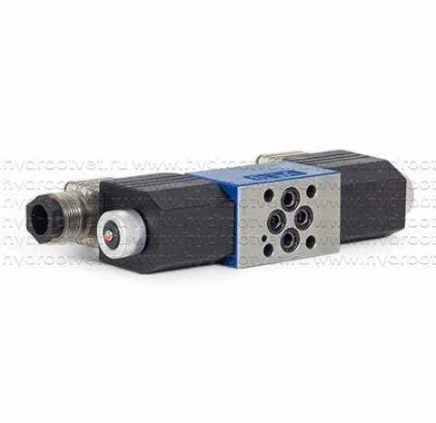 Фото 4WE4H2X/CG24N9Z5L - Гидрораспределитель золотниковый Ду 4 (CETOP02) с электроуправлением, схема H (24), электроуправление G24, возврат - пружинный
