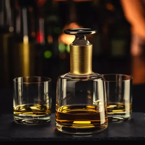 Набор для виски золото Hamilton штоф 750 мл 2 стакана 400 мл EISCH арт. 78489999