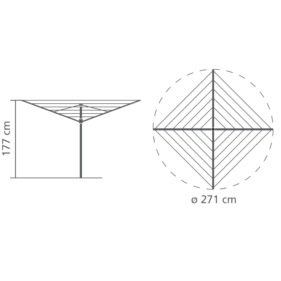 Уличная сушилка Essential, SplitPole (40 м), арт. 146343 - фото 2