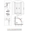 Damixa DX35WG-301-090MT Душ.огражден.Skyline Round  90х90х190. профиль мат хром. стекло прозрачное. б/поддо