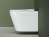 Ceramica Nova Highlight CN1804 Подвесной унитаз c ультра тонким сидением с функцией плавного закрытия, цвет: белый