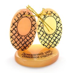 Оберег из селенита "Лапти-домашний уют, семейное счастье !", 55*35*60мм