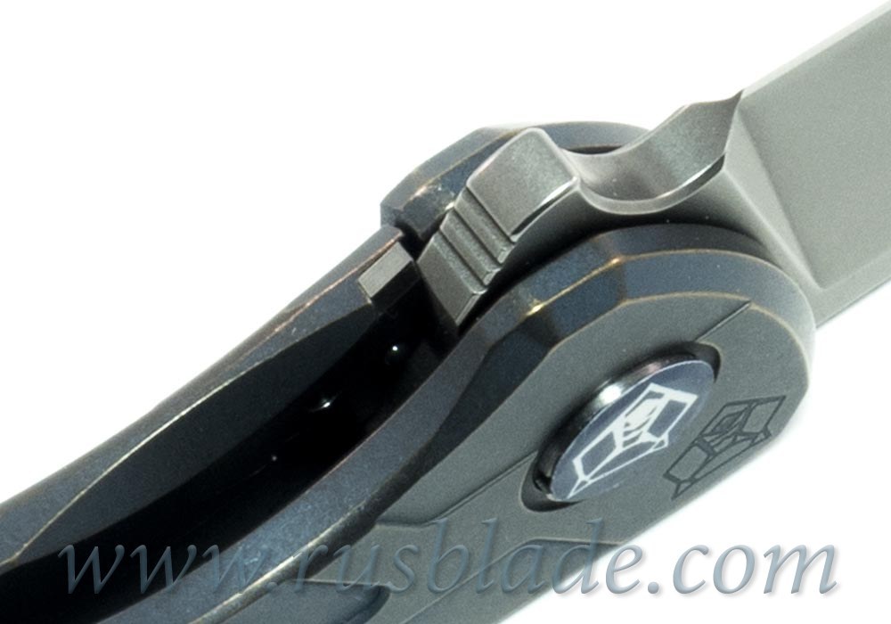 Shirogorov Flipper 95 М390 FS T-mode Blue Anodized - фотография 