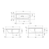 Duravit Darling 700240000000000 Ванна 1700х700 мм, акриловая, прямоугольная встраиваемая или с панелями,с наклоном для спины слева, цвет белый