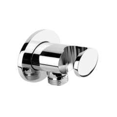 Gessi Ovale 23161#031 Вывод воды с держателем для душевой лейки на 1/2", цвет: хром фото