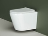 Ceramica Nova Highlight CN1804 Подвесной унитаз c ультра тонким сидением с функцией плавного закрытия, цвет: белый