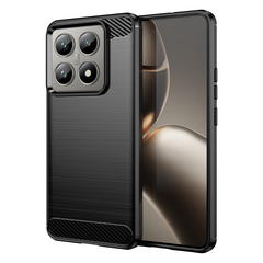 Чехол с дизайном в стиле карбон на Xiaomi 14T и 14T Pro, мягкий отклик кнопок, серия Carbon от Caseport