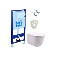 Aquatek SET Aquatek КЛАССИК-KKI SET Aquatek КЛАССИК (рама Aquatek Standard INS-0000012(без клавиши) KKI-0000002 крепления+унитаз КЛАССИК AQ1111-00 с тонким сиденьем soft-close фото