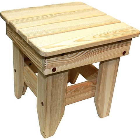 Табурет из лиственницы под таз 30*30*30 - 4