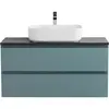 BelBagno KRAFT-1200-2C-SO-AO База под раковину подвесная с фрезерованными ручками по всей длине фасада с двумя выкатн. ящ., Голубой Мат.,1200x455x500