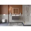 BelBagno KRAFT-800-2C-SO-GSO База под раковину подвесная с фрезерованными ручками по всей длине фасада с двумя выкатн. ящ., Темно-Серый Мат.,800x455x500