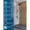 BelBagno UNO-L-1-TB-90-C-GM Душевая перегородка универсальная с односторонним входом, стекло прозрачное, профиль Оружейная сталь, 900x2000 мм