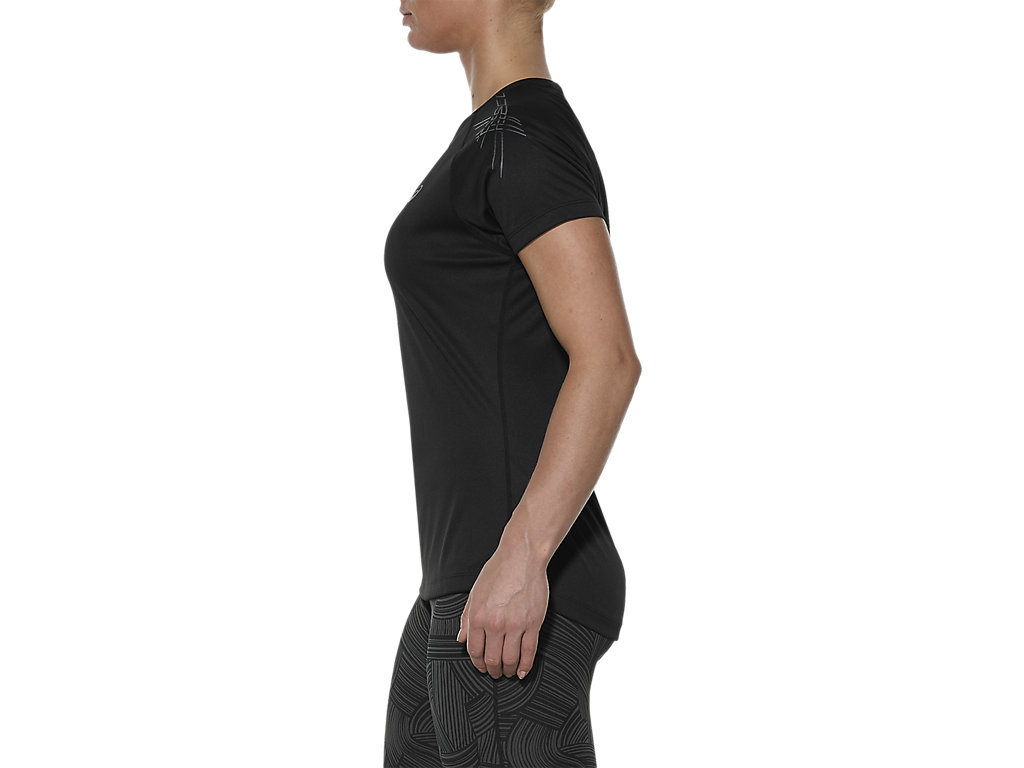 ASICS STRIPE SS TOP женская спортивная футболка черная - 3