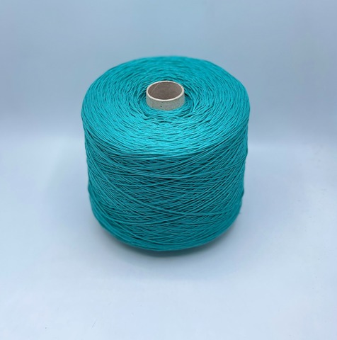 Бобинная пряжа (пр.Италия), art.Cotone, 350м/100 гр. 100%Хлопок, цвет-Бирюза , арт.34764