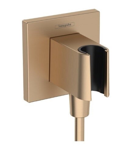 Hansgrohe FixFit E 26889140 Шланговое подключение с держателем ручного душа (бронза матовая)