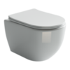 Ceramica Nova Mia CN1805 Подвесной унитаз с ультра тонким с сидением с функцией плавного закрытия, цвет: белый
