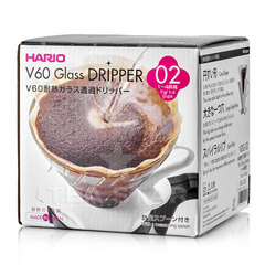 Воронка Hario 60, VDG-02r, стеклянная для приготовления кофе, красная