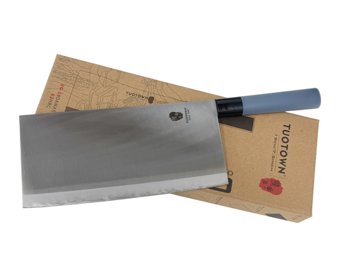 Кухонный топорик TuoTown Cai Dao Tradition 23 см, VG-10 Damascus, силикон, арт.809014
