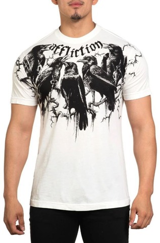Футболка Crows Tee Vintage White Affliction