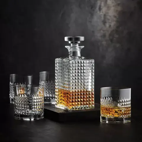 Набор для виски штоф 750 мл 4 стакана 380 мл ELIXIR WHISKY LUIGI BORMIOLI Mixology арт. A12469S0602L990