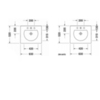 Duravit Darling 499630000 Раковина для мебели с перел., с 1 отв. под смес., 630x520мм, цвет: Белый