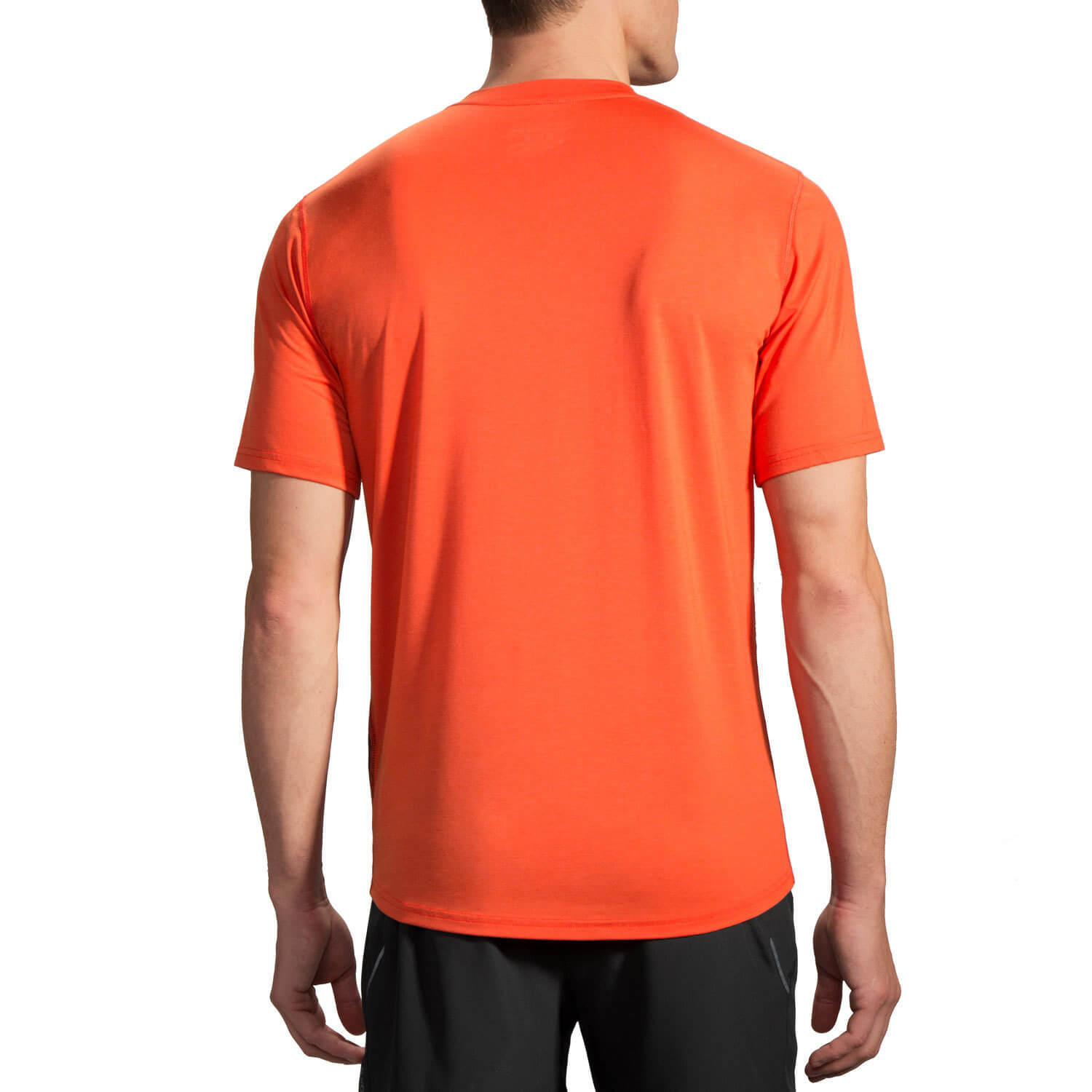 Brooks Fly By Ss Top футболка для бега мужская оранжевая-серая - 2