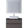 BelBagno KRAFT-900-2C-SO-GSO База под раковину подвесная с фрезерованными ручками по всей длине фасада с двумя выкатн. ящ., Темно-Серый Мат.,900x455x500