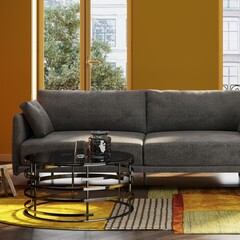 Диван трехместный Edna 3-Seater Brown 245 см