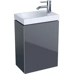 Geberit Acanto 500.607.JK.2 Тумба под раковину, 39.5x53.5x24.5см, темно-серый / лакированный матовый, темно-серый / глянцевое стекло фото