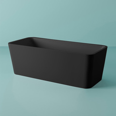 ArtCeram Square ACW004 17 NERO MATT Ванна отдельностоящая, 180x80, цвет: чёрный фото