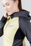 Премиальный костюм для лыж и зимнего бега Nordski Hybrid Hood Black/Yellow женский